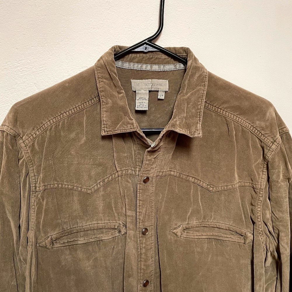 Soft Olive Velour, Pearl snap buttons, Western style, from The Territory Ahead